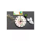 M&H Quality 1654841815600055 Ropikal Frangipani (Plumeria) Çiçekli Sessiz Duvar Saati