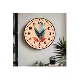M&H Quality 4654871547812105451 Kelebek Desenli Dekoratif Türkçe Rakamlı Uv Baskılı Duvar Saati (Sessiz) Akar Mekanizma Metal Akrep