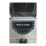 M&H Quality 5155000222 Yarım Ay Modeli Welcome Yazlı Kapı Önü Paspası Dekoratif Dış Kapı Yıkanabilir Toz Alıcı Halı