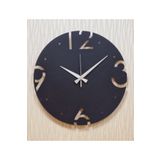 M&H Quality Dekoratif Duvar Saati Ahşap Türkçe Rakamlar (Sessiz Mekanizma) Metal Akrep Yelkovan Siyah Rengi 406