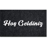 M&H Quality Dekoratif Nem Alıcı Toz Alıcı Siyah Kapı Önü Paspası Iç ve Dış Kapı Paspası Halı Paspas Lux - Bej - 45 x 70 cm