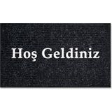 M&H Quality Dekoratif Nem Alıcı Toz Alıcı Siyah Kapı Önü Paspası Iç ve Dış Kapı Paspası Halı Paspas Lux - Beyaz - 45 x 70 cm