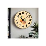 M&H Quality Dekoratif Türkçe Rakamlı Uv Baskılı Duvar Saati (Sessiz) Akar Mekanizma 40Cm Metal Akrep Yelkovan