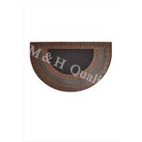 M&H Quality Dekoratif Yarım Ay Versace Model Kapı Önü Paspası Yıkanabilir Toz Alıcı Halı - 45 x 70 cm - Bakır