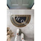 M&H Quality Dekoratif Yarım Ay Versace Model Kapı Önü Paspası Yıkanabilir Toz Alıcı Halı - 45 x 70 cm - Gold