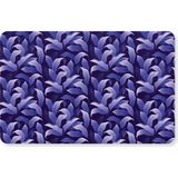 M&H Quality Dijital Baskılı Desenli Dekoratif Dış Kapı Önü ve Iç Mekan Paspası Yıkanabilir Kaymaz Taban - Mavi - 70 x 45 cm