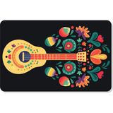 M&H Quality Dijital Baskılı Hoş Geldiniz Yazılır Desenli Dekoratif Dış Kapı Önü ve Iç Mekan Paspası Yıkanabilir - Çok Renkli - 70 x 45 cm