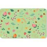 M&H Quality Dijital Baskılı Hoş Geldiniz Yazılır Desenli Dekoratif Dış Kapı Önü ve Iç Mekan Paspası Yıkanabilir - Yeşil - 70 x 45 cm