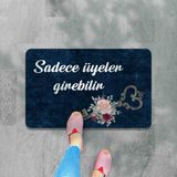 M&H Quality Dijital Baskılı Kapı Önü Paspas Çiçek Desenli Hoş Geldiniz Yazılır Ev Içi ve Dışı Banyo Mutfak Çocuk Odası Için kullanılabilir 45X70 - Beyaz - Sedef - 45 x 70 cm