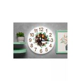 M&H Quality Doğa Kuşu Tasarımlı Sessiz Mekanizmalı Mdf Duvar Saati – 40X40 cm