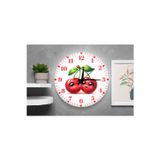 M&H Quality Kiraz Desenli Duvar Saati – Çocuk Odası Dekoratif Sessiz Mekanizma 40 Cm