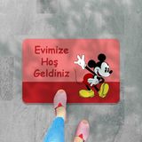 M&H Quality Kopya - Dijital Baskılı Desenli Dekoratif Dış Kapı Önü ve Iç Mekan Paspası Yıkanabilir Kaymaz Taban - Kırmızı - 70 x 45 cm