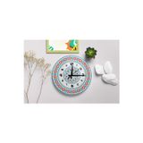 M&H Quality Sessiz Kanaviçe/Nakış Desenli Otantik Duvar Saati 40Cm