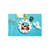 M&H Quality Tropikal Günbatımı Desenli Sessiz Duvar Saati 40 Cm