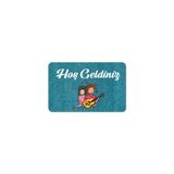M&H Quality(149) Dijital baskılı Hoş geldiniz yazılı çiçek desenli kapı önü paspası iç ve dış için yıkanabilir Kaymaz Gri 45 x 70