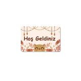 M&H Quality(203) Dijital Baskılı hoş geldiniz yazılır Desenli Dekoratif Dış Kapı Önü ve Iç Mekan Paspası yıkanabilir Krem 45 x 70