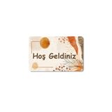 M&H Quality(209) Dijital Baskılı hoş geldiniz yazılır Desenli Dekoratif Dış Kapı Önü ve Iç Mekan Paspası yıkanabilir Turkuaz 45 x 70