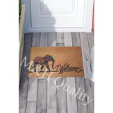 M&H Quality(227) Dijital Baskılı Kapı Önü Paspas Iç Ve Diş Siyha 45 x 70