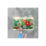 M&H Quality(243) Dijital Baskılı Çiçek Desenli Dekoratif Dış Kapı Önü ve Iç Mekan Paspası yıkanabilir Kaymaz Taban Bej 45 x 70