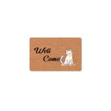 M&H Quality(297) dijital baskılı kapı önü paspas Welcome Yazlı (Hoş geldiniz) yazılı yıkanabilir nem alıcı kahverengi 45 x 70
