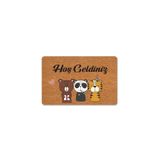 M&H Quality(435) Dijital Baskılı kapı önü paspas Hoşgeldiniz Çok Amaçlı Iç ve Dış Kapı Paspası Gri 45 x 70