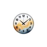 M&H Quality(455) Çiçek desenli Dekoratif Türkçe Rakamlı UV Baskılı Duvar Saati (Sessiz) Akar Mekanizma Metal Akrep Sarı 40 x 40