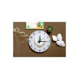 M&H Quality(465) Modern İslami Desenli Sessiz Duvar Saati – Şık ve Dekoratif Tasarım Krem 40 x 40