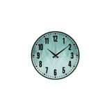 M&H Quality(473) Dekoratif Türkçe Rakamlı UV Baskılı Duvar Saati (Sessiz) Akar Mekanizma Metal Akrep Yelkovan Yeşil 40 x 40