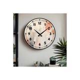 M&H Quality(477) Dekoratif Türkçe Rakamlı UV Baskılı Duvar Saati (Sessiz) Akar Mekanizma Metal Akrep Yelkovan Metalik 40 x 40