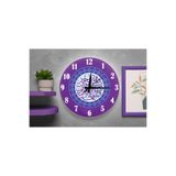 M&H Quality(483) İslami Motifli Dekoratif Sessiz Mekanizma Duvar Saati – Modern ve Şık Tasarım Mor 40 x 40