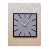 M&H Quality(491) Dekoratif Duvar Saati Ahşap (Akar Saniye Sessiz Mekanizma) Metal Akrep Yelkovan Siyah ve Füme Rengi Siyah ve Füme 42 x 42