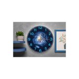 M&H Quality(498) Gece Manzaralı Dekoratif Sessiz Duvar Saati – Ay Işığı Tasarım Lacivert 40 x 40