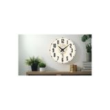 M&H Quality(503) Çiçek desenli Dekoratif Türkçe Rakamlı UV Baskılı Duvar Saati (Sessiz) Akar Mekanizma Metal Akrep Mavi 40 x 40