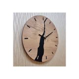 M&H Quality(531) Ahşap Ceviz Mobilya Renk Desenli Hediyelik Sessiz Duvar Saati Kahverengi 42 x 42