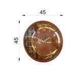 M&H Quality(561) Ahşap Ve Aynalı Allah-muhammed Motifli Duvar Saati (sessiz Saat) tek renk 42 x 42