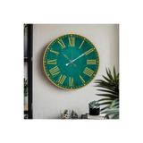 M&H Quality(579) Roma Rakam UV Baskılı Duvar Saati sessiz Akar mekanizma Yeşil 40 x 40