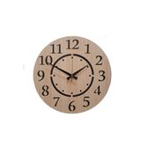 M&H Quality(595) Dekoratif Ahşap Duvar Saati Sessiz Mekanizma Türkçe Rakamlı BEJ SİYAH 42 x 42