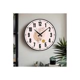 M&H Quality(601) Dekoratif Türkçe Rakamlı UV Baskılı Duvar Saati (Sessiz) Akar Mekanizma 40CM Metal Akrep Yelkovan Gri 40 x 40