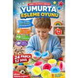 M&H Renk ve Şekil Öğreten 12'li Montessori Yumurta - 24 Parça Eğitici Bultak Zeka Oyunu