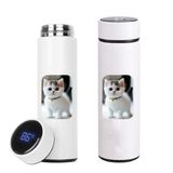 MH Shop Kedi Baskılı Dijital Göstergeli Çelik Termos - 450MLT - 10-12 Saat Sıcak ve Soğuk Tutma - 006 - 450 ml
