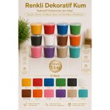 mh toy studio 12 Renkli Kum Teraryum Diorama Maket Minyatür Bahçe Mumluk Süsleme Epoksi Mum Cam Vazo Yapay Çiçek Dolgusu Dekor