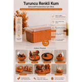 mh toy studio Turuncu Renkli Kum 1 Kg Teraryum Diorama Maket Minyatür Bahçe Mumluk Süsleme Epoksi Mum Cam Vazo Yapay Çiçek Dolgusu Dekor