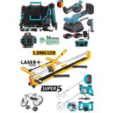 Mh120l Dev Seri 120Cm Seramik Kesme + Boya Karıştırıc Mikser + Tripotlu 16 Çizgi Lazer + Vantuz Seti