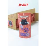MHAUW 30 Paket Mhauw Kediler İçin Ciğer Ödül Mama Püre 80 Gr