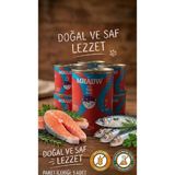 Mhauw Balıklı %60 Gerçek Et Kedi Konserve Maması 400G x 5 Adet Tahıl ve Koruyucu Içermez