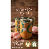 Mhauw Tavuklu %60 Gerçek Et Kedi Konserve Maması 400G x 5 Adet Tahıl ve Koruyucu Içermez