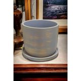 Mhd Büyük Boy Özel Tasarım Beton Saksı Tabak 20 cm ( 5 Lt. ) - Gri