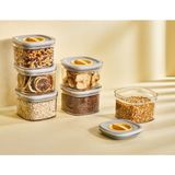 MHK Collection 6 Adet 700 ml Şeffaf Kilitli Kapak Vakumlu Sızdırmaz Saklama Kabı