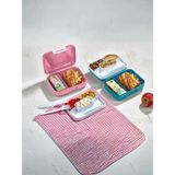 Mhk Prime Beslenme Kutusu Çift Katlı Alt Hazne Iki Bölmeli Yemek Saklama Kabı Çatal Kaşık Bıçak Set Mavi - 0,5 x 7 cm