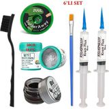 MHM Best Krem Lehim 183°C 50GR Havya Uc Temizleyici Flux Lehim Toplama 2UUL-2015 Lehim Emme Teli 2fırça SETI06